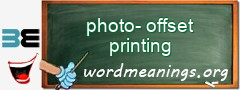 WordMeaning blackboard for photo-offset printing
